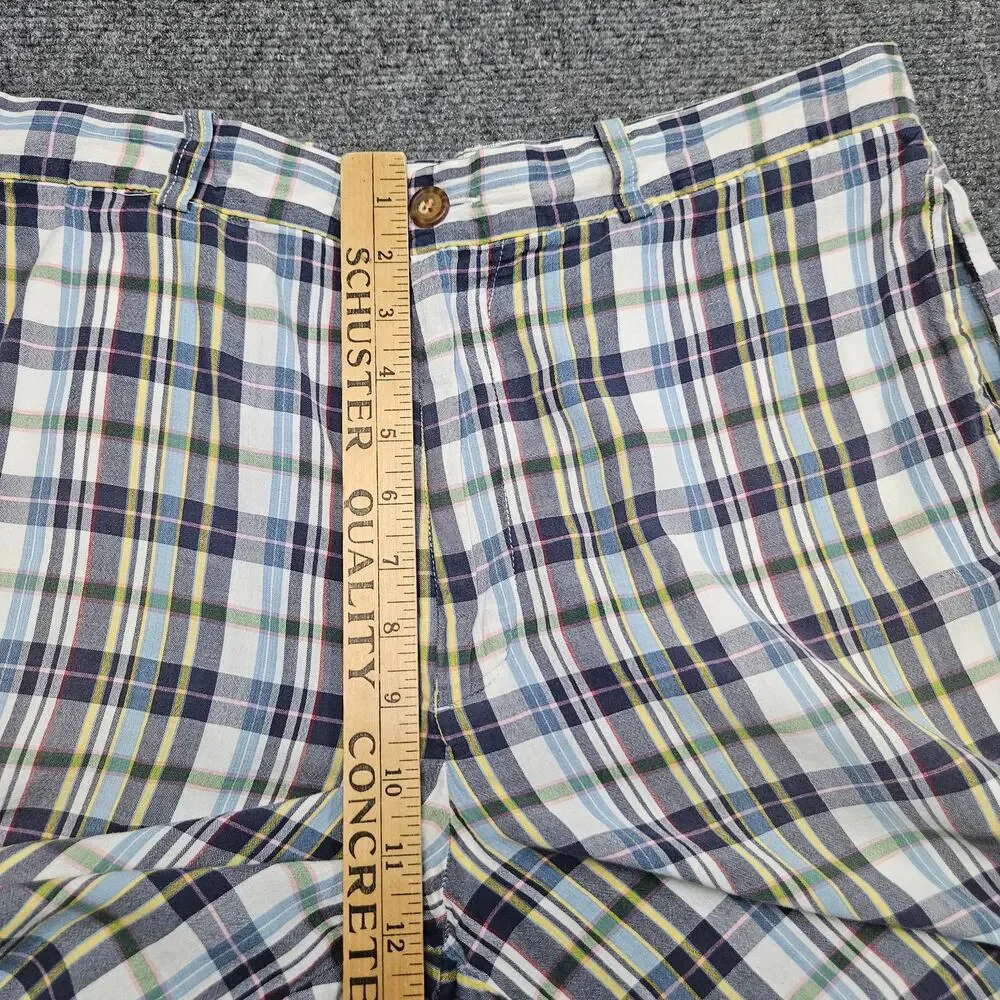 J Crew 34 Plaid Cotton‎ Shorts Multicolor Madras Preppy Summer Classic